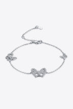 Elegante Moissanite Vlinderarmband in Zilver