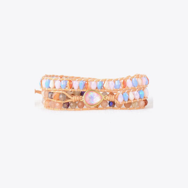 Elegante Opal en Kristallen Kralen Armband