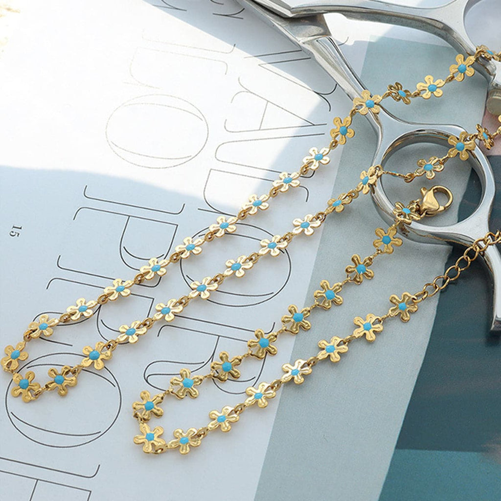 Elegante titanium stalen olie druppel bloem armband