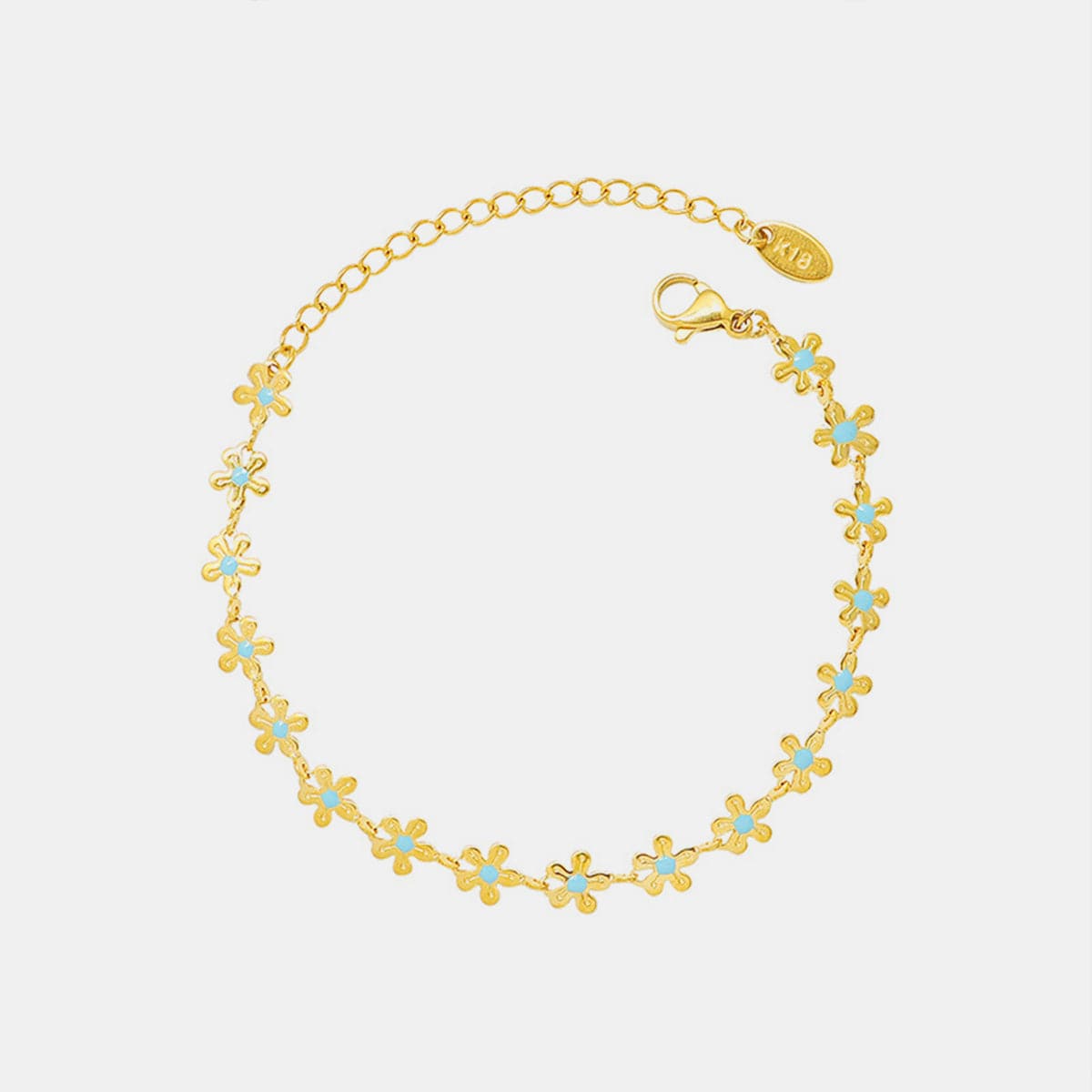 Elegante titanium stalen olie druppel bloem armband