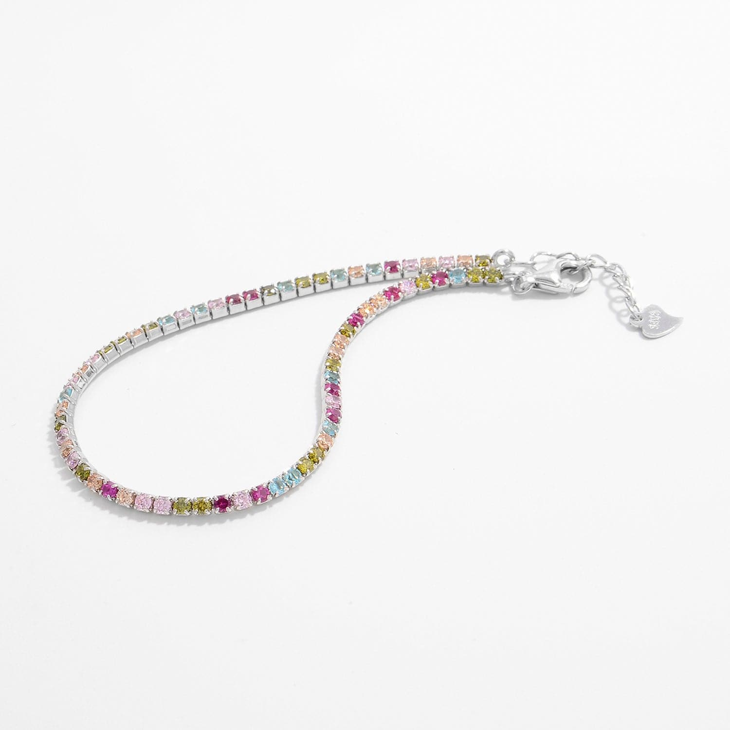 Elegante zirconium en sterling zilveren armband
