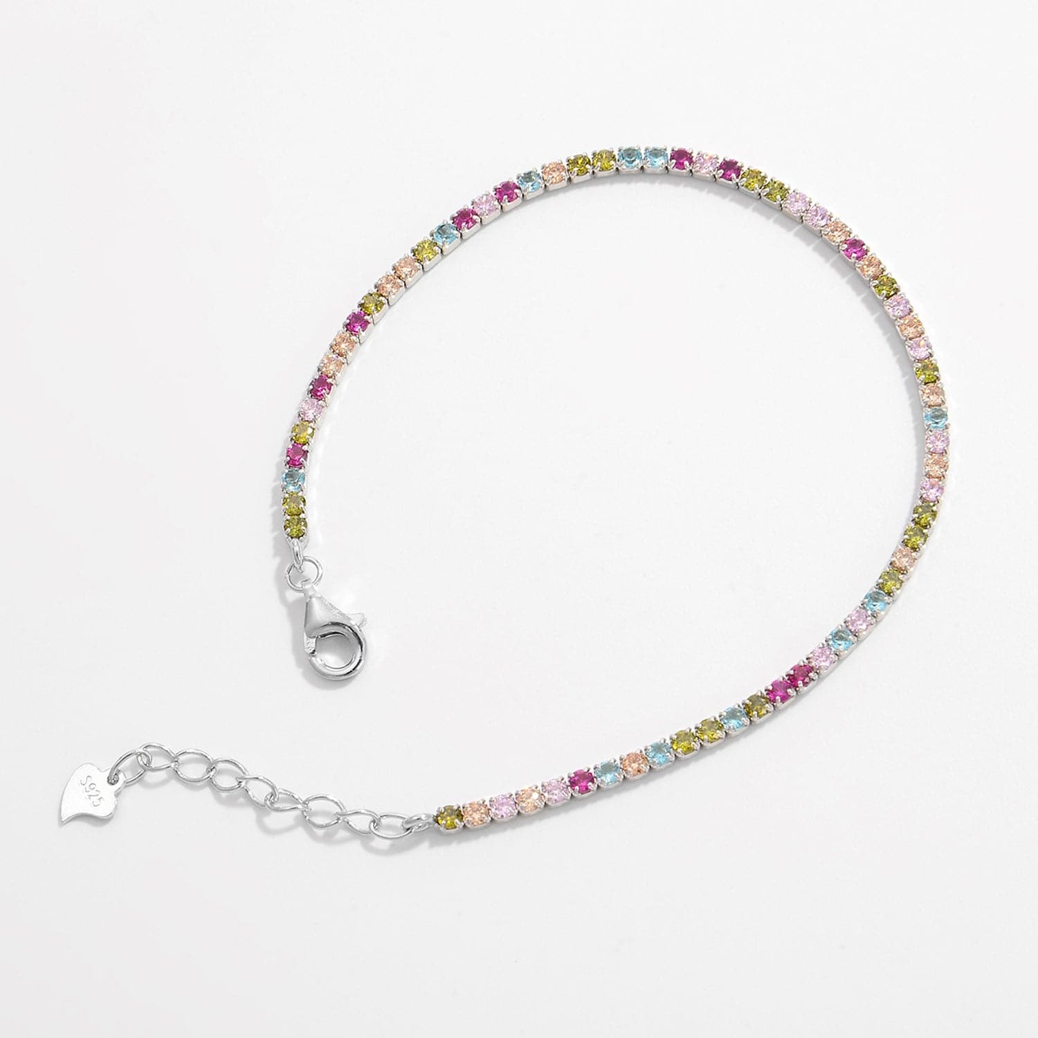 Elegante zirconium en sterling zilveren armband