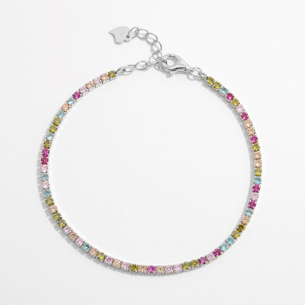 Elegante zirconium en sterling zilveren armband