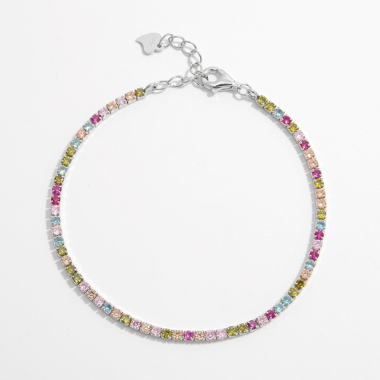 Elegante zirconium en sterling zilveren armband
