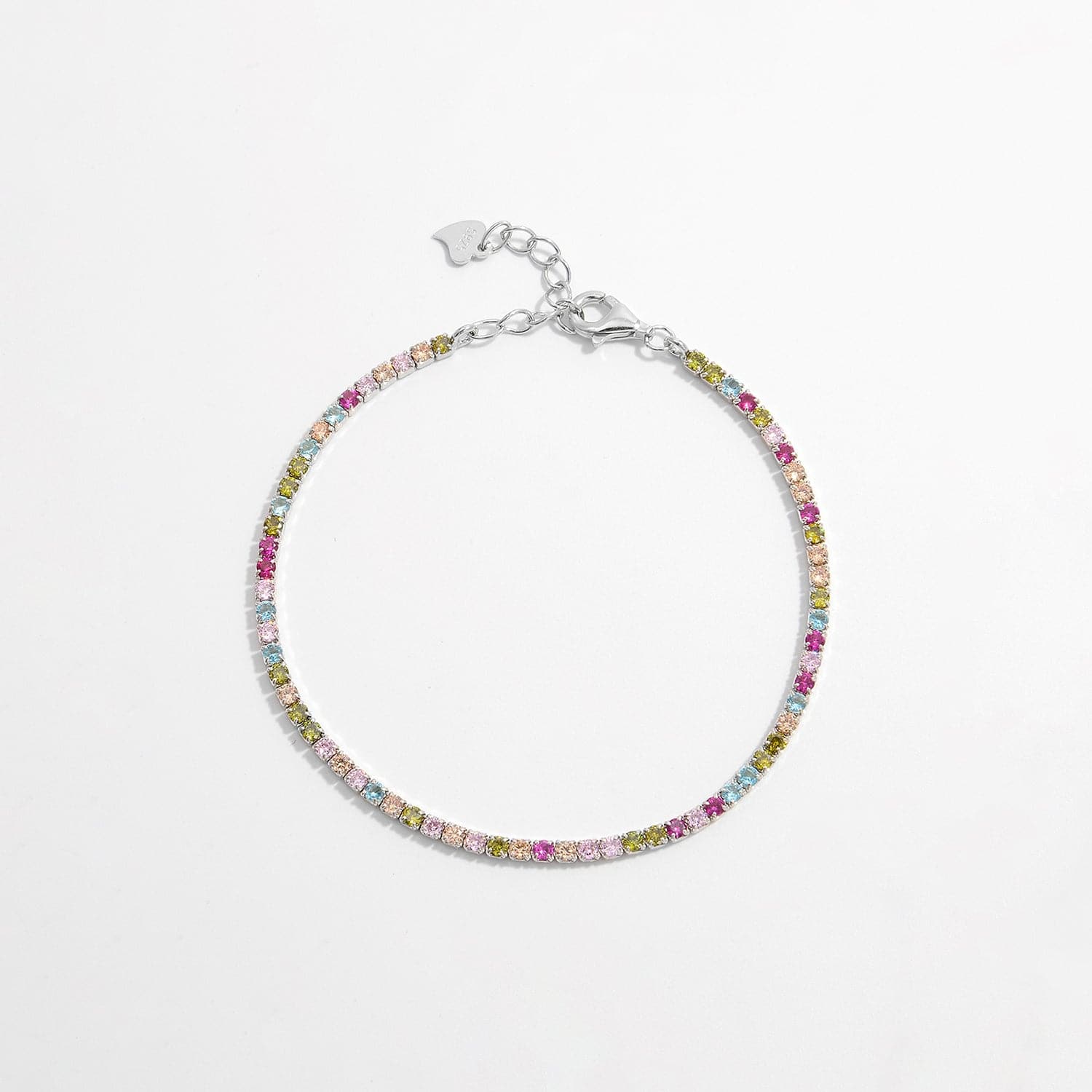 Elegante zirconium en sterling zilveren armband