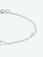 Elegante zirconium en sterling zilveren armband met gouden accenten