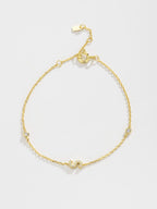 Elegante zirconium en sterling zilveren armband met gouden accenten
