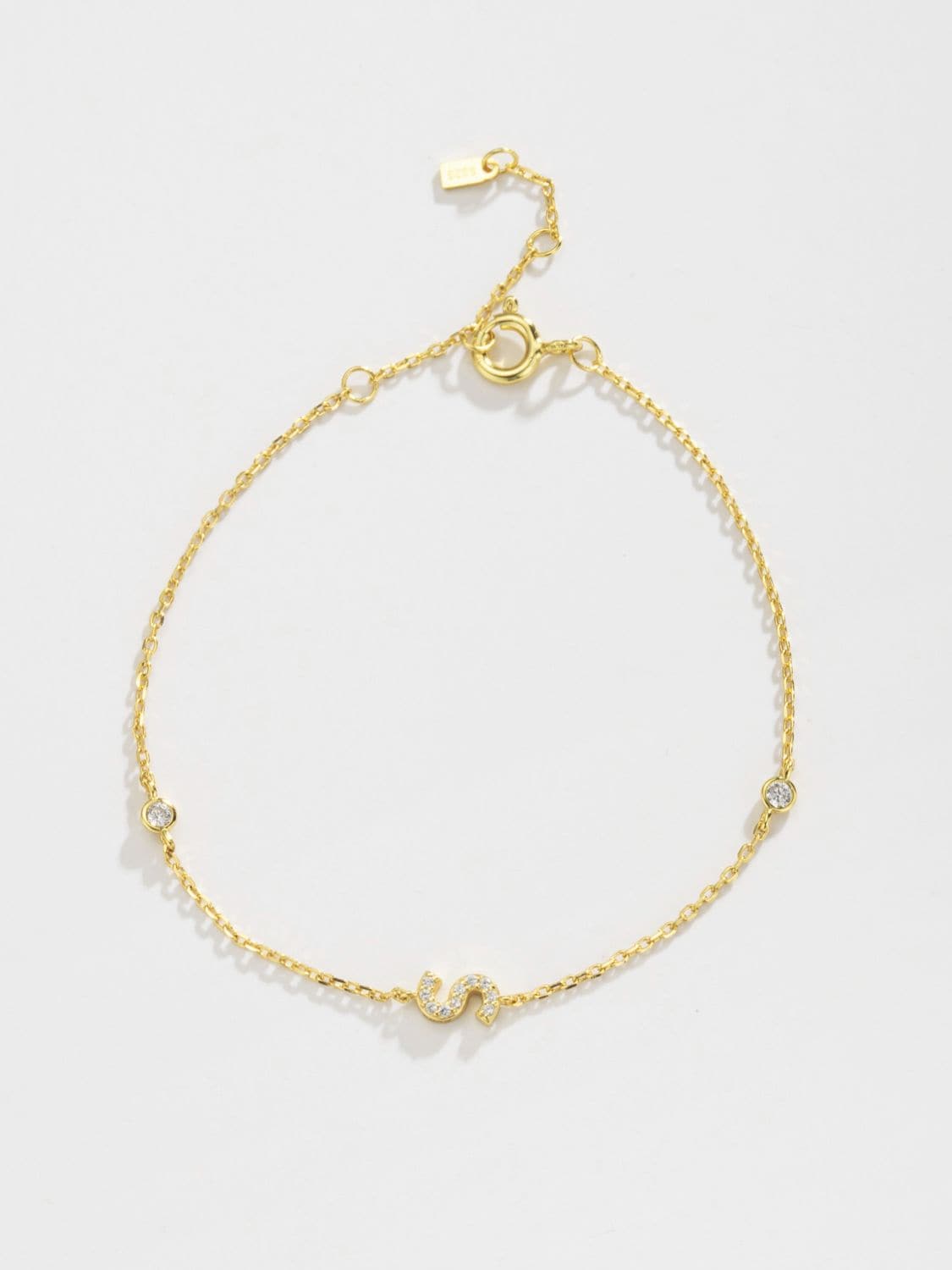 Elegante zirconium en sterling zilveren armband met gouden accenten
