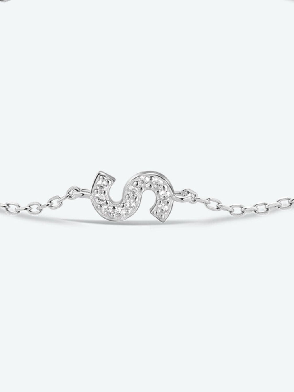 Elegante zirconium en sterling zilveren armband met gouden accenten