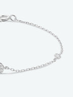 Elegante zirconium en sterling zilveren armband met gouden accenten
