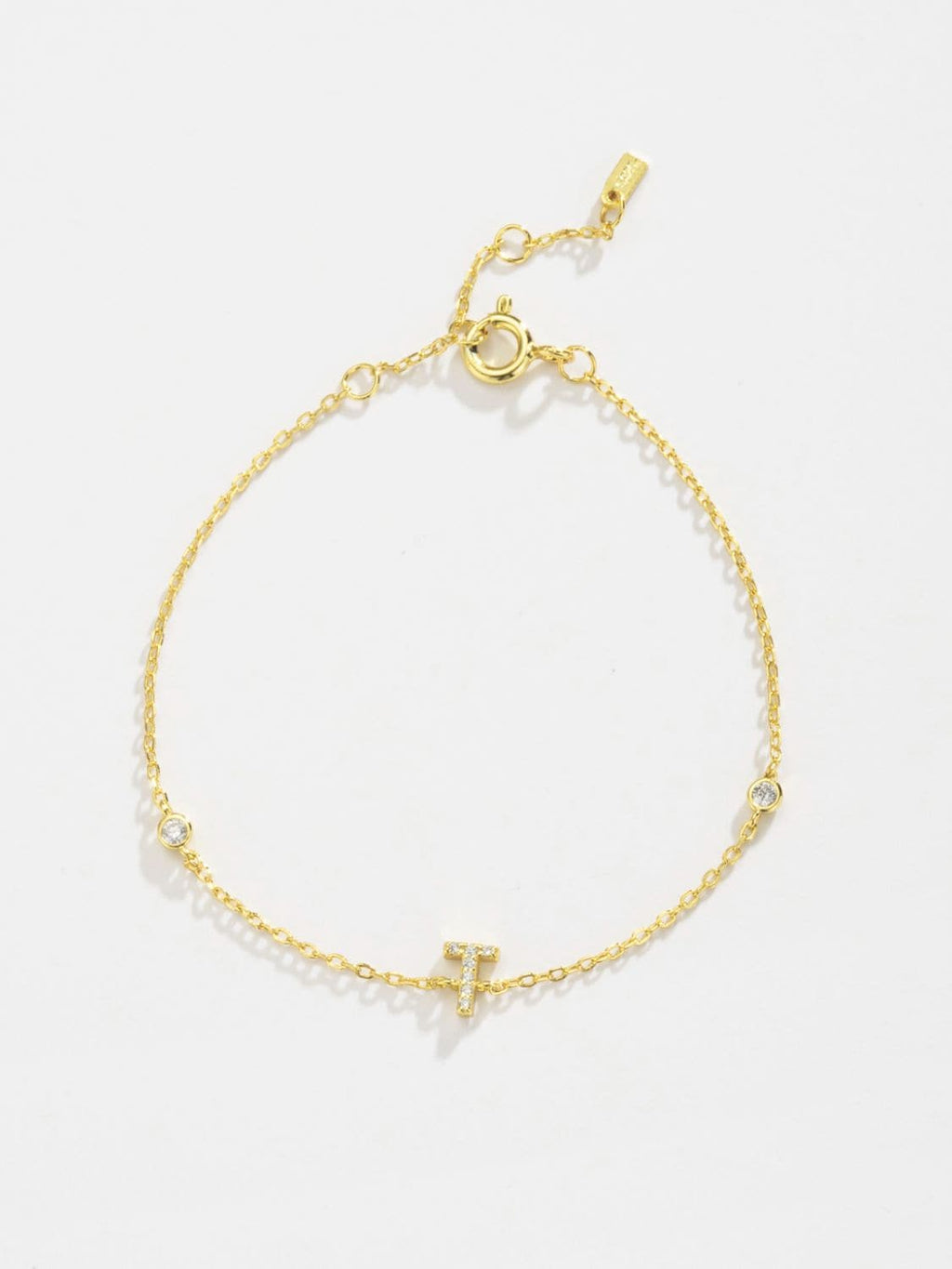 Elegante zirconium en sterling zilveren armband met gouden accenten