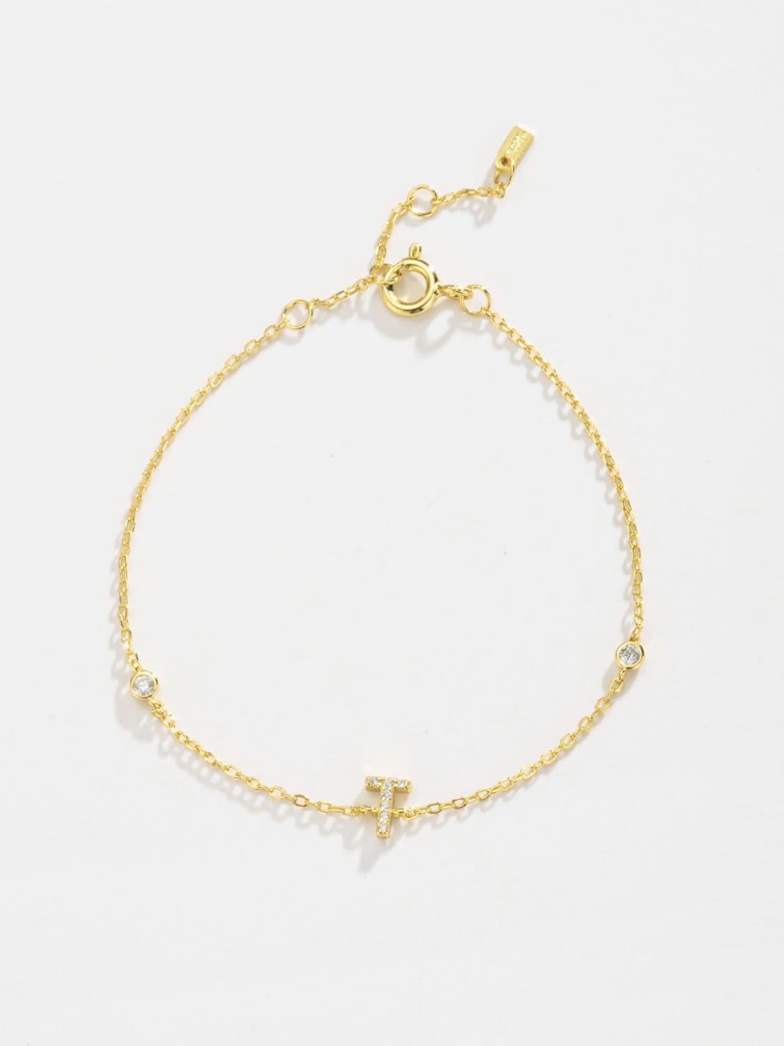 Elegante zirconium en sterling zilveren armband met gouden accenten