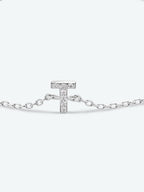 Elegante zirconium en sterling zilveren armband met gouden accenten