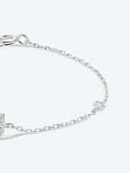 Elegante zirconium en sterling zilveren armband met gouden accenten