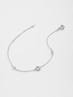 Elegante zirconium en sterling zilveren armband met gouden accenten