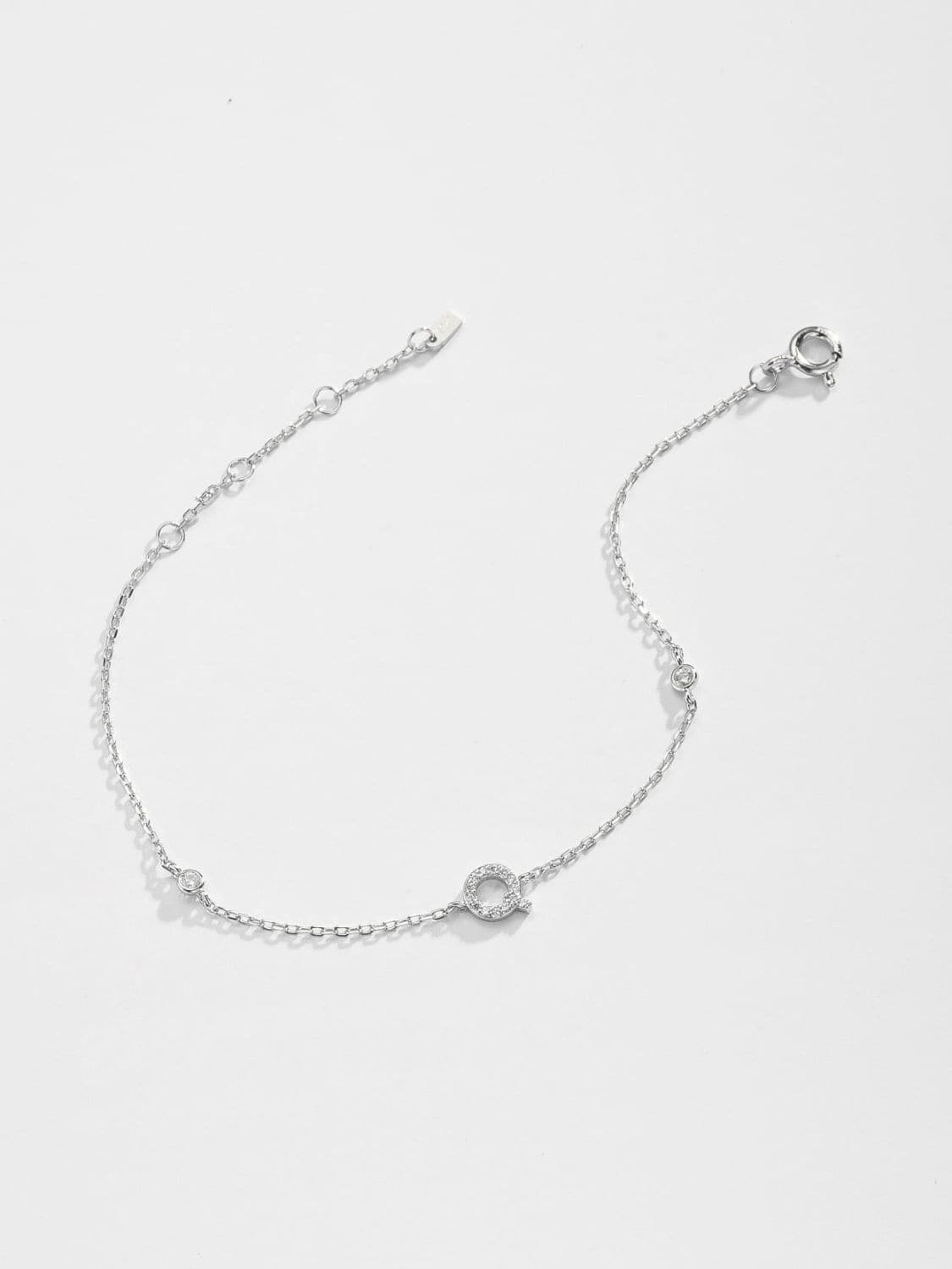 Elegante zirconium en sterling zilveren armband met gouden accenten