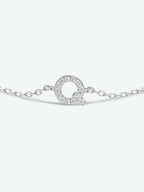 Elegante zirconium en sterling zilveren armband met gouden accenten