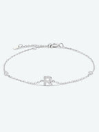 Elegante zirconium en sterling zilveren armband met gouden accenten