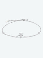 Elegante zirconium en sterling zilveren armband met gouden accenten