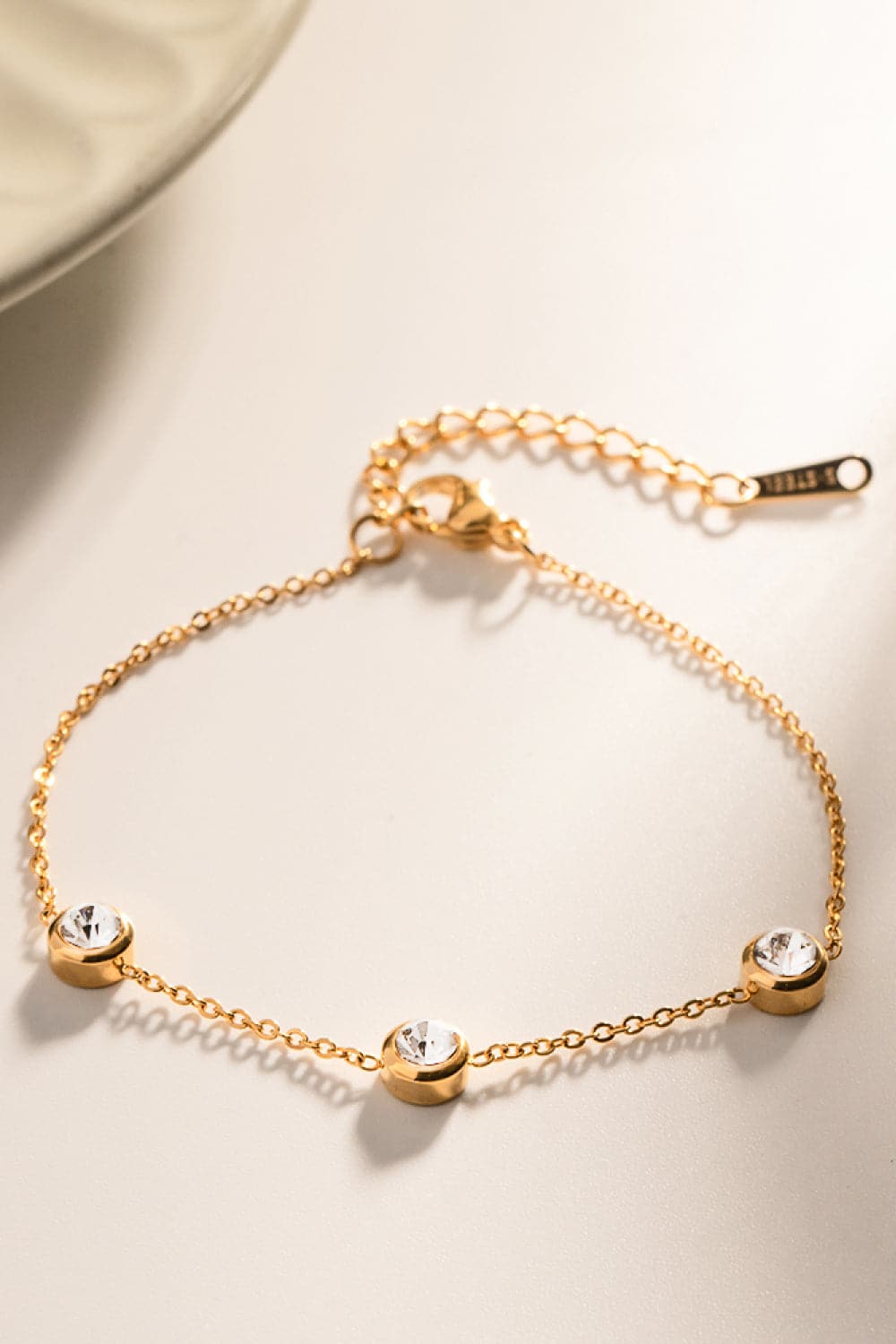Elegante zircon inleg roestvrijstalen armband