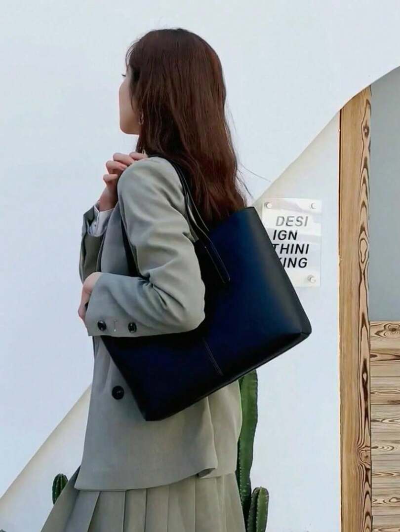 Strakke PU Leren Tote Bag