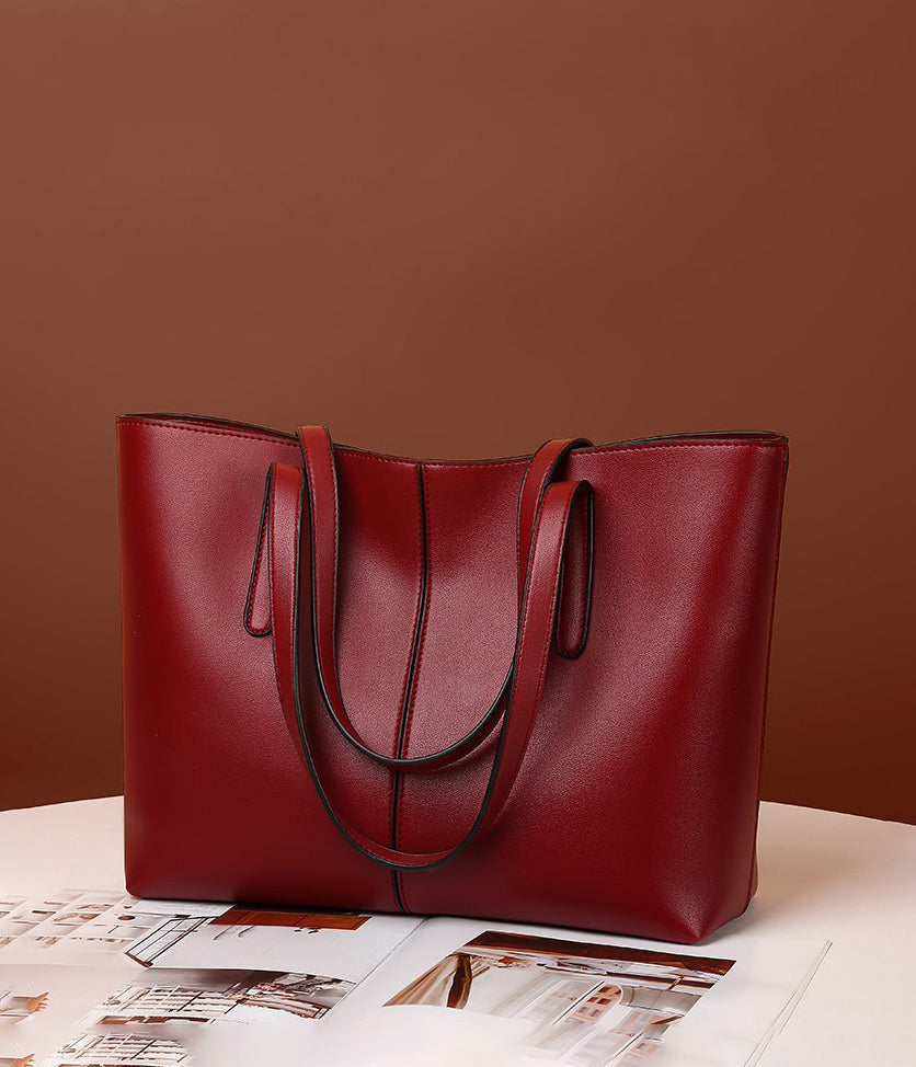Strakke PU Leren Tote Bag
