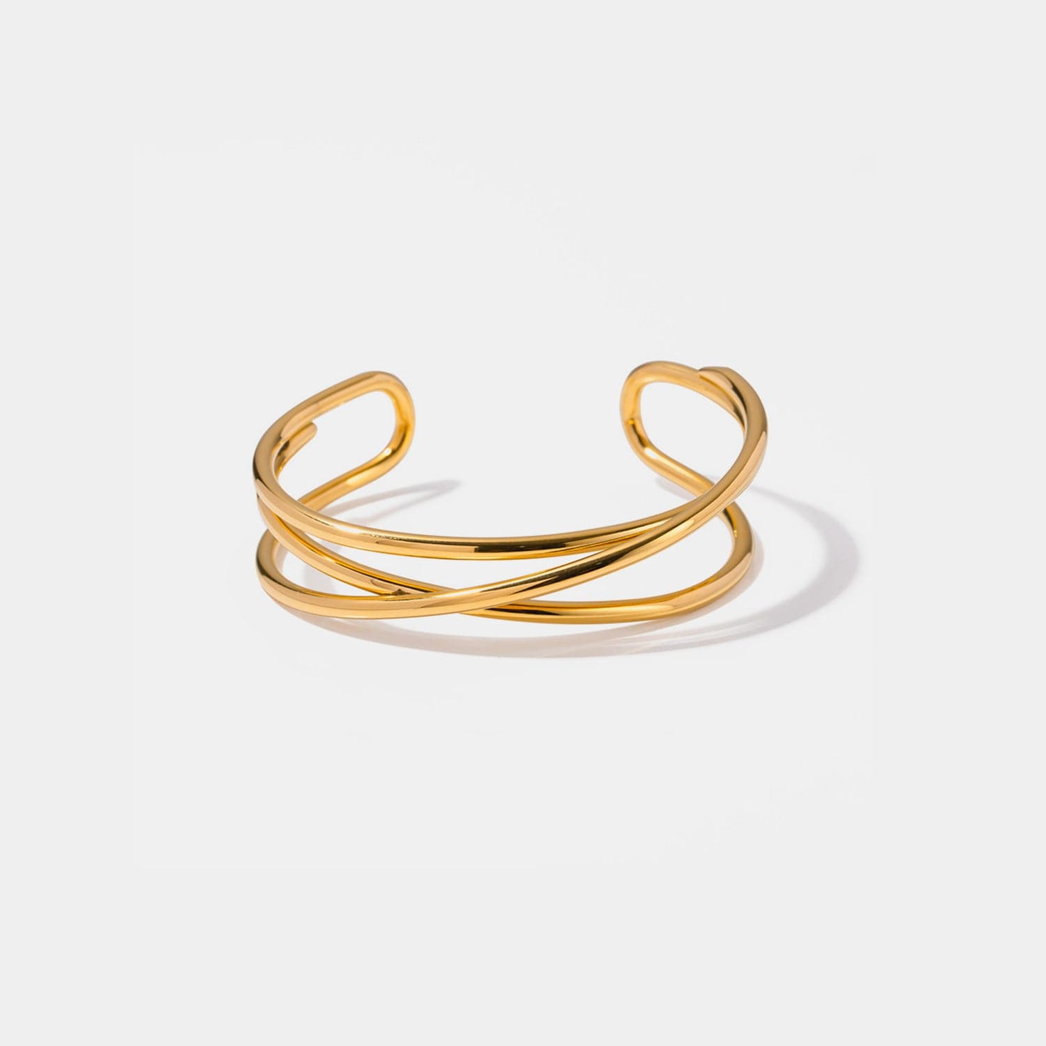 Slanke armband van roestvrij staal met 18K gouden accenten