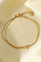 Sprankelende elegantie dubbele-laags rhinestone armband
