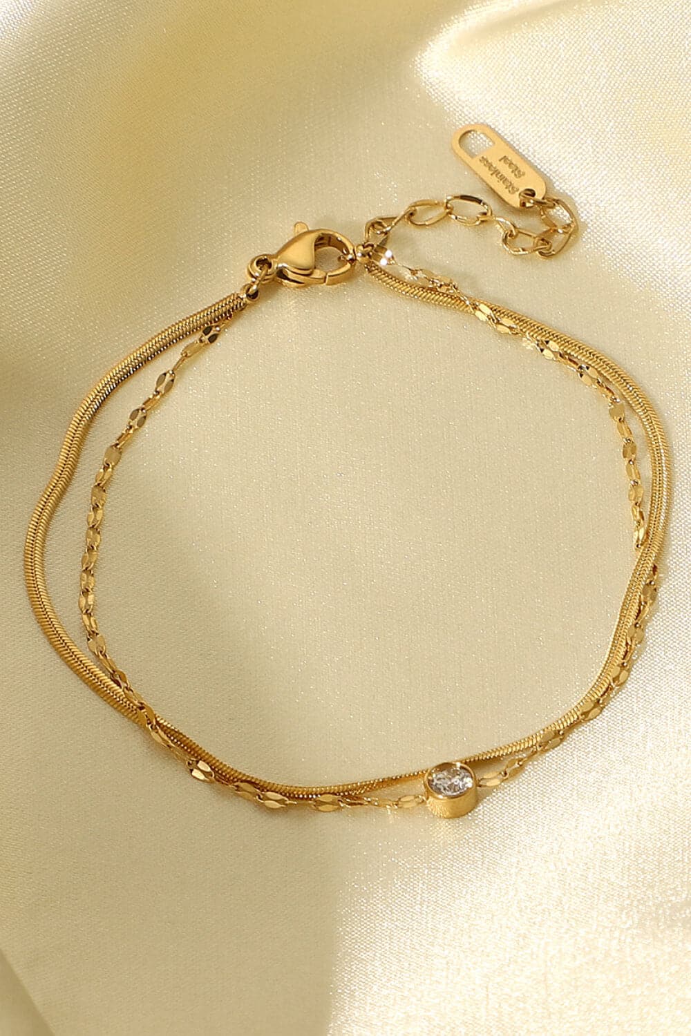 Sprankelende elegantie dubbele-laags rhinestone armband