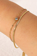 Sprankelende elegantie dubbele-laags rhinestone armband