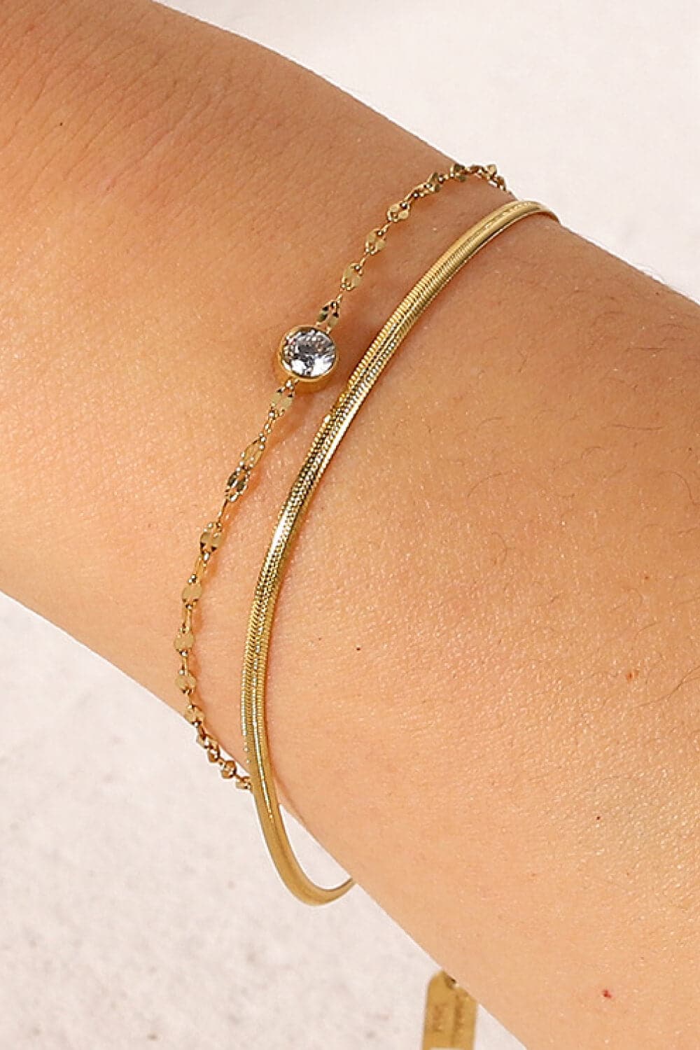 Sprankelende elegantie dubbele-laags rhinestone armband