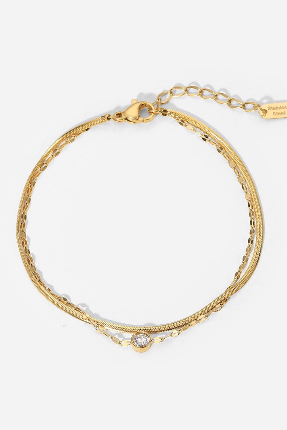 Sprankelende elegantie dubbele-laags rhinestone armband