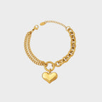 Stijlvolle half chunky titanium stalen armband