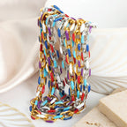 Stijlvolle titanium staal olie druppel kettingarmband