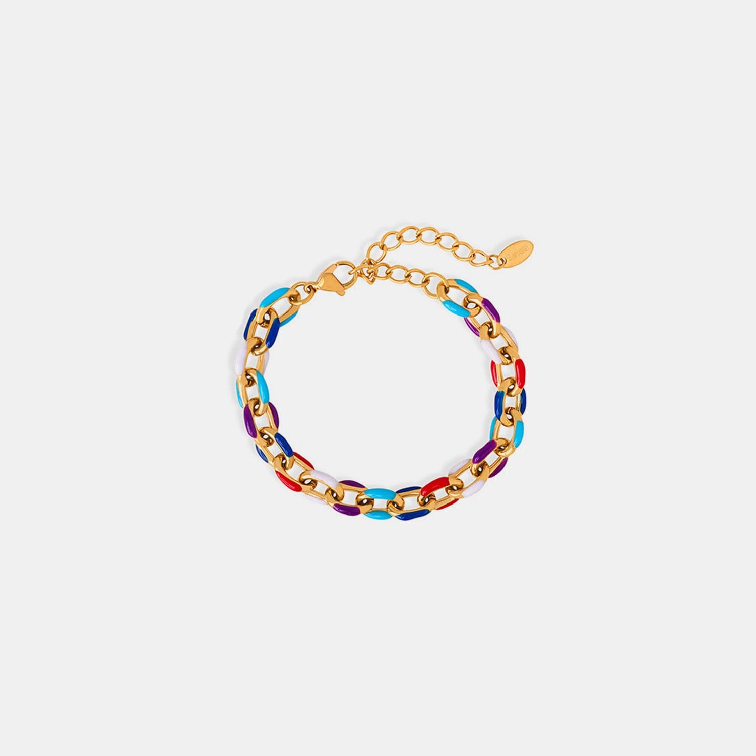 Stijlvolle titanium staal olie druppel kettingarmband