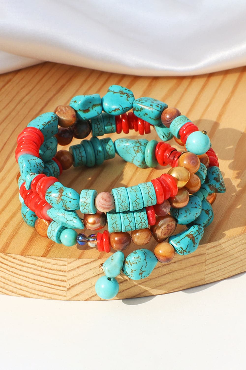 Turquoise gelaagde elegantie armband