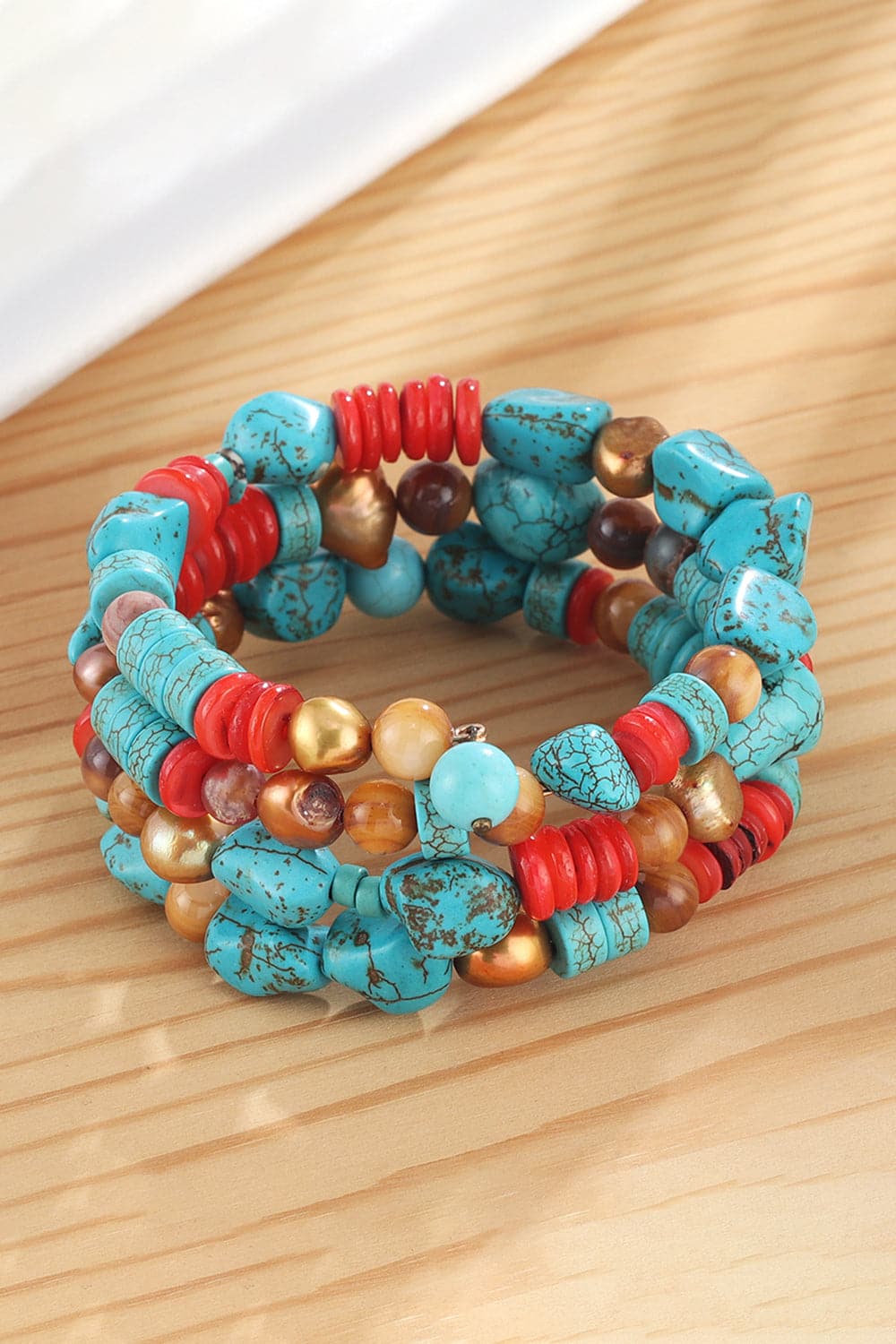 Turquoise gelaagde elegantie armband