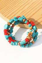 Turquoise gelaagde elegantie armband