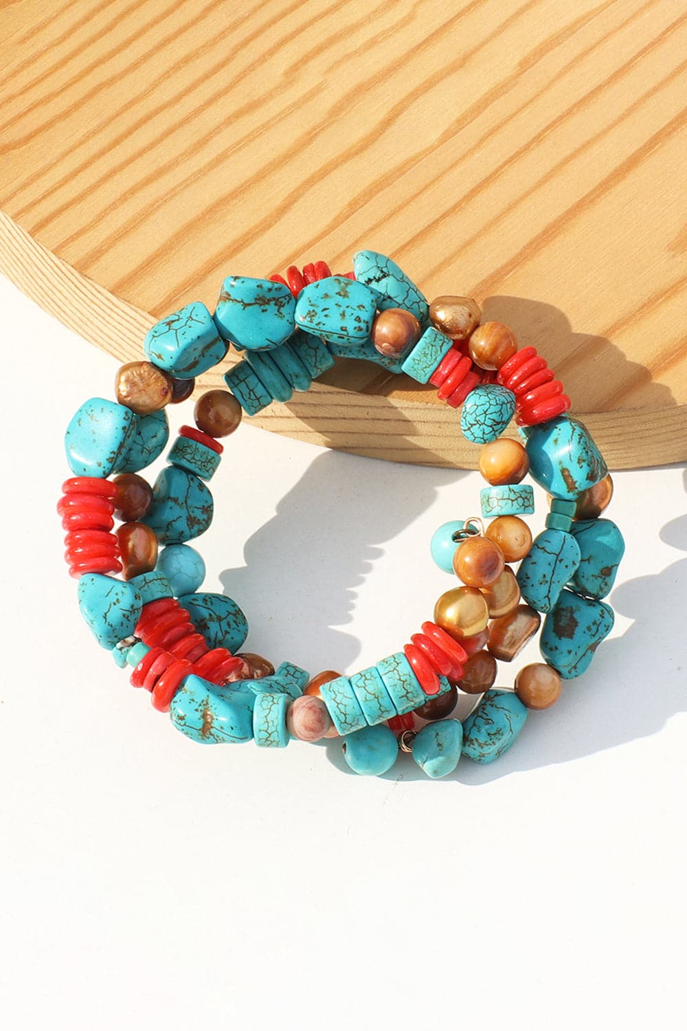 Turquoise gelaagde elegantie armband