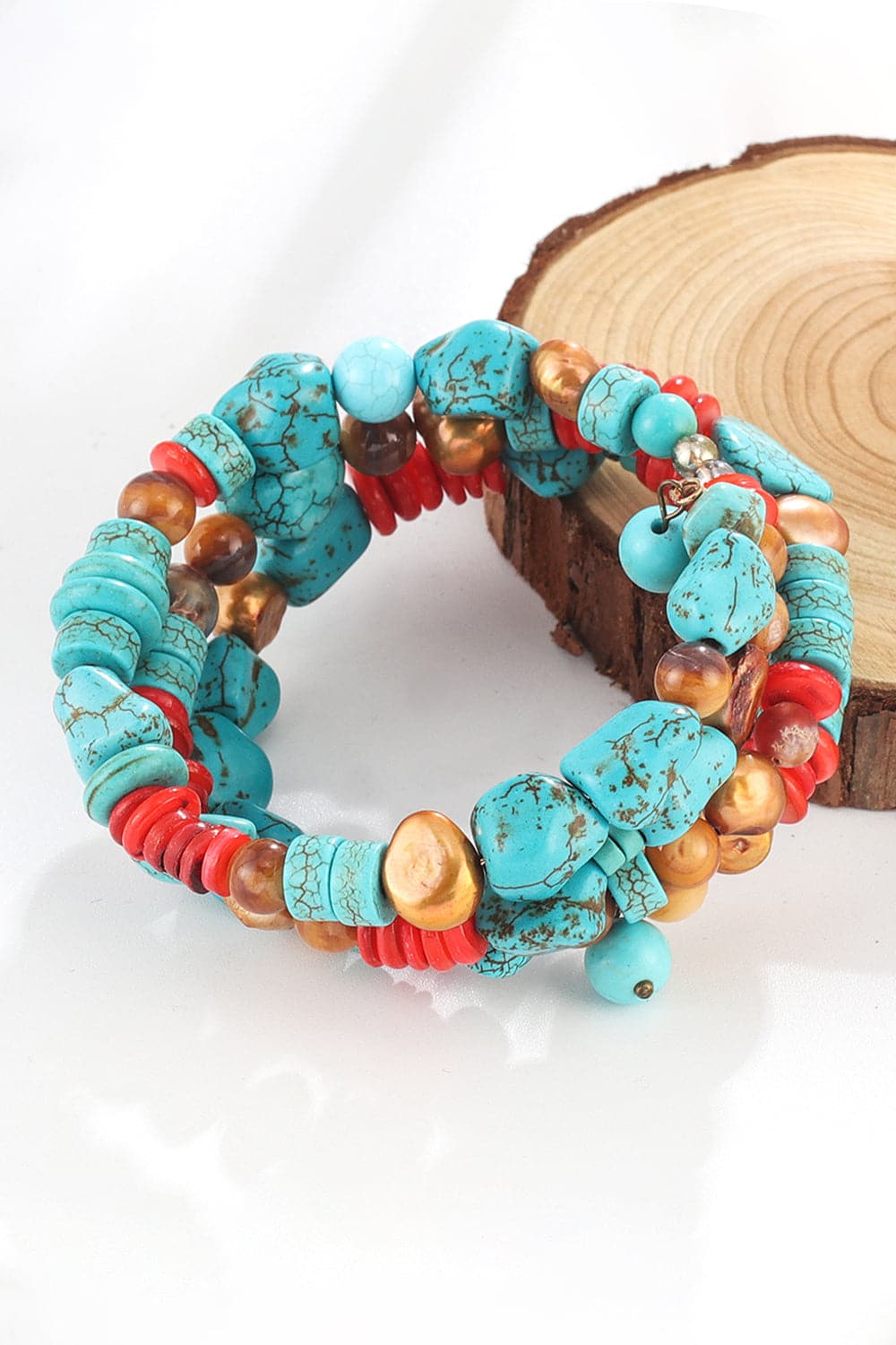 Turquoise gelaagde elegantie armband