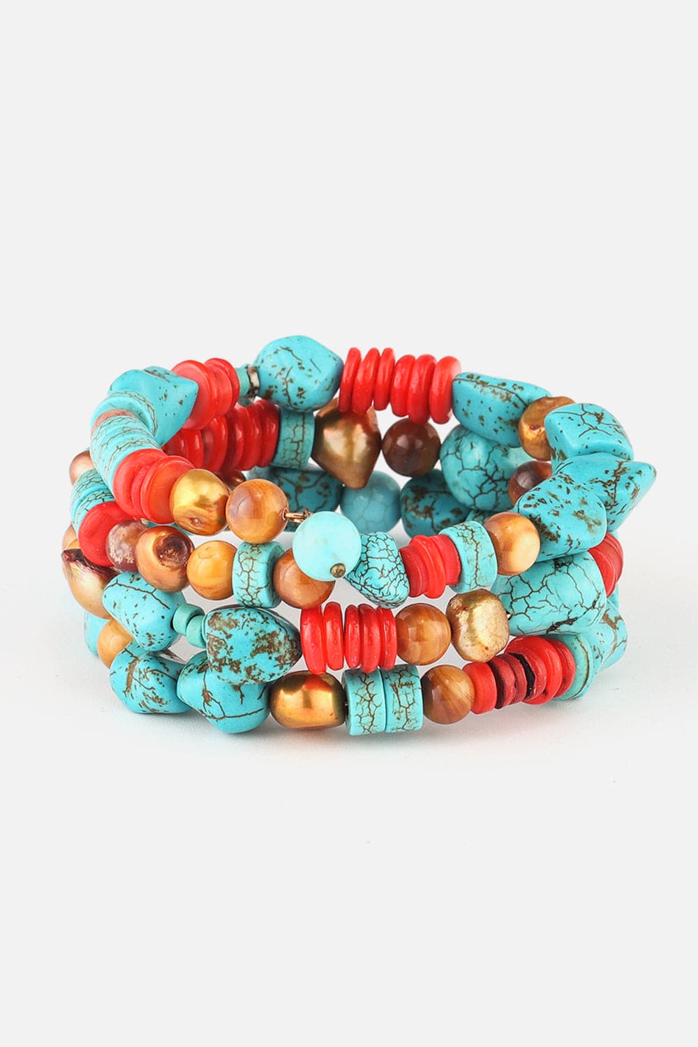 Turquoise gelaagde elegantie armband