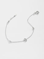 Zircon alfabet bedelarmband in 925 sterling zilver