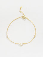 Zircon alfabet bedelarmband in 925 sterling zilver