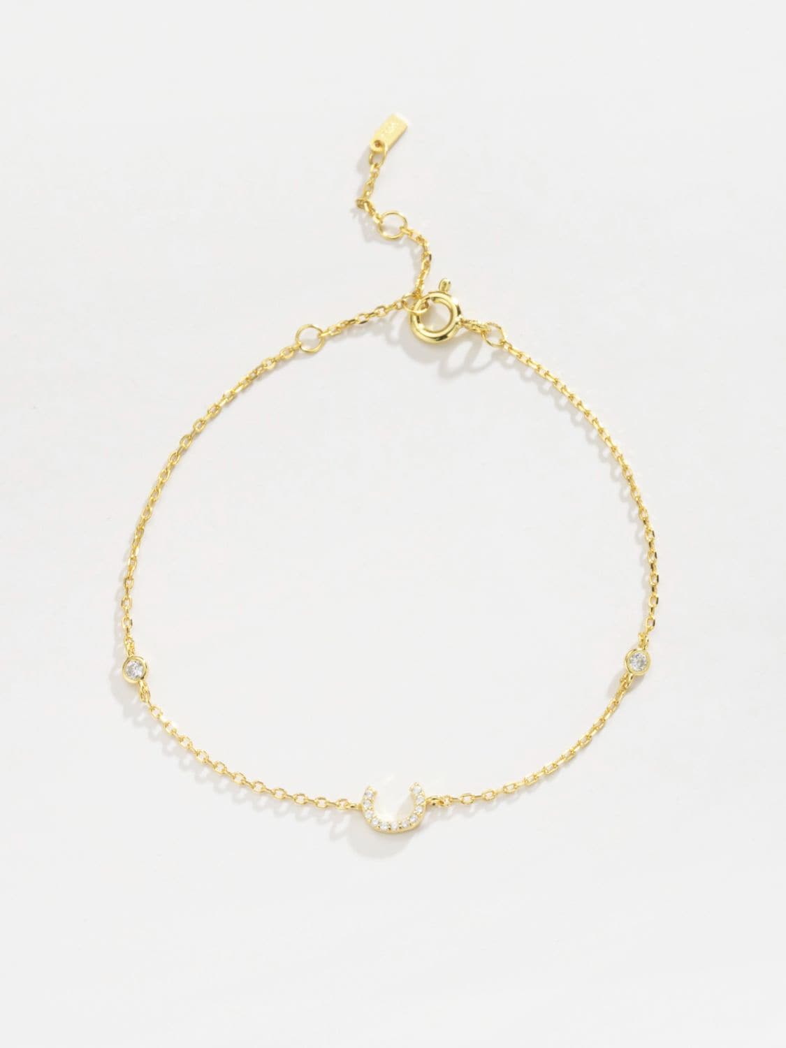 Zircon alfabet bedelarmband in 925 sterling zilver