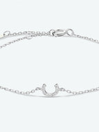 Zircon alfabet bedelarmband in 925 sterling zilver