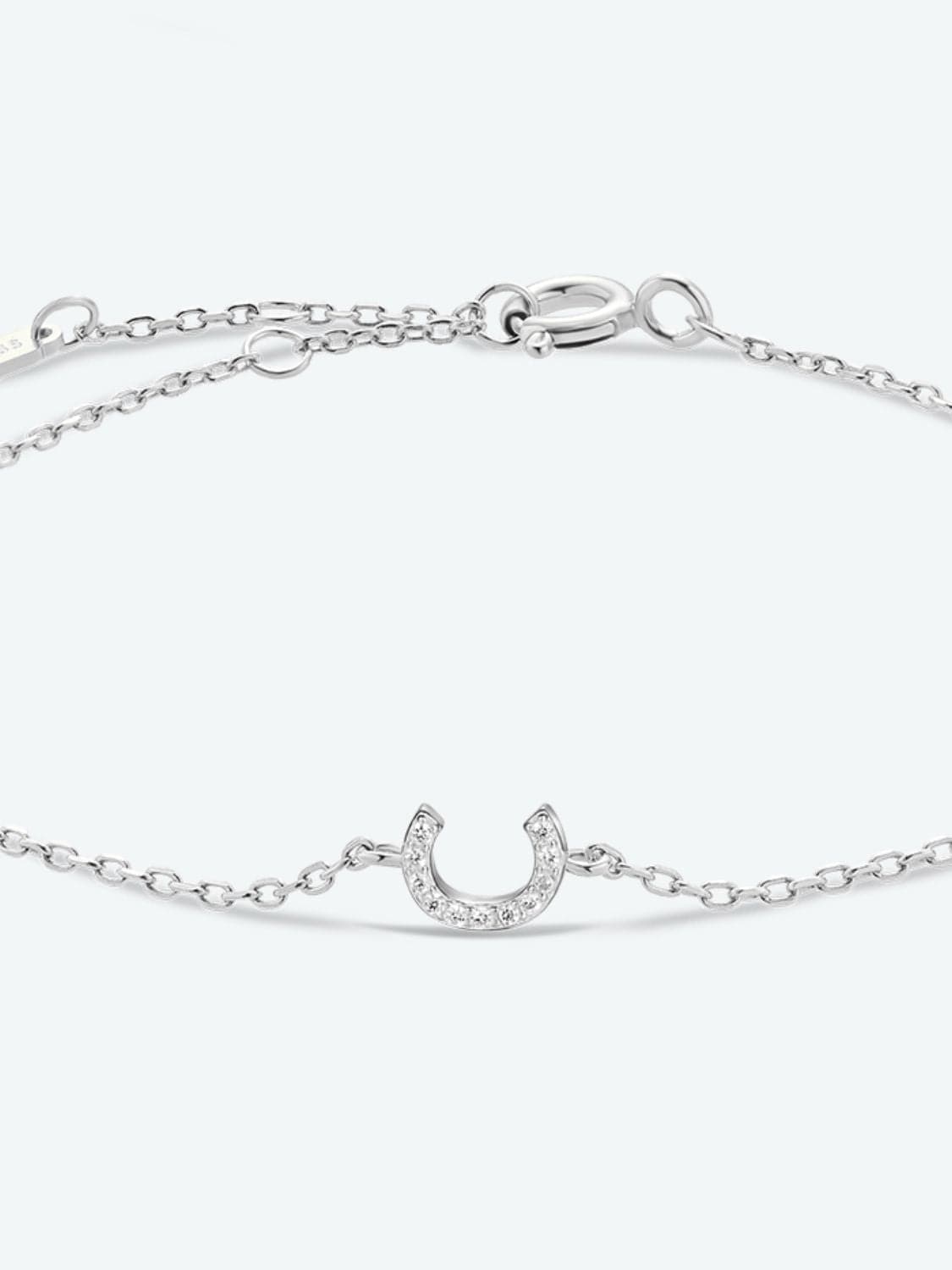 Zircon alfabet bedelarmband in 925 sterling zilver