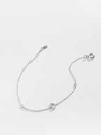 Zircon alfabet bedelarmband in 925 sterling zilver