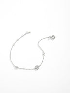 Zircon alfabet bedelarmband in 925 sterling zilver
