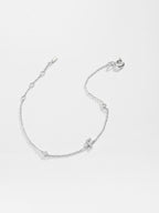 Zircon alfabet bedelarmband in 925 sterling zilver