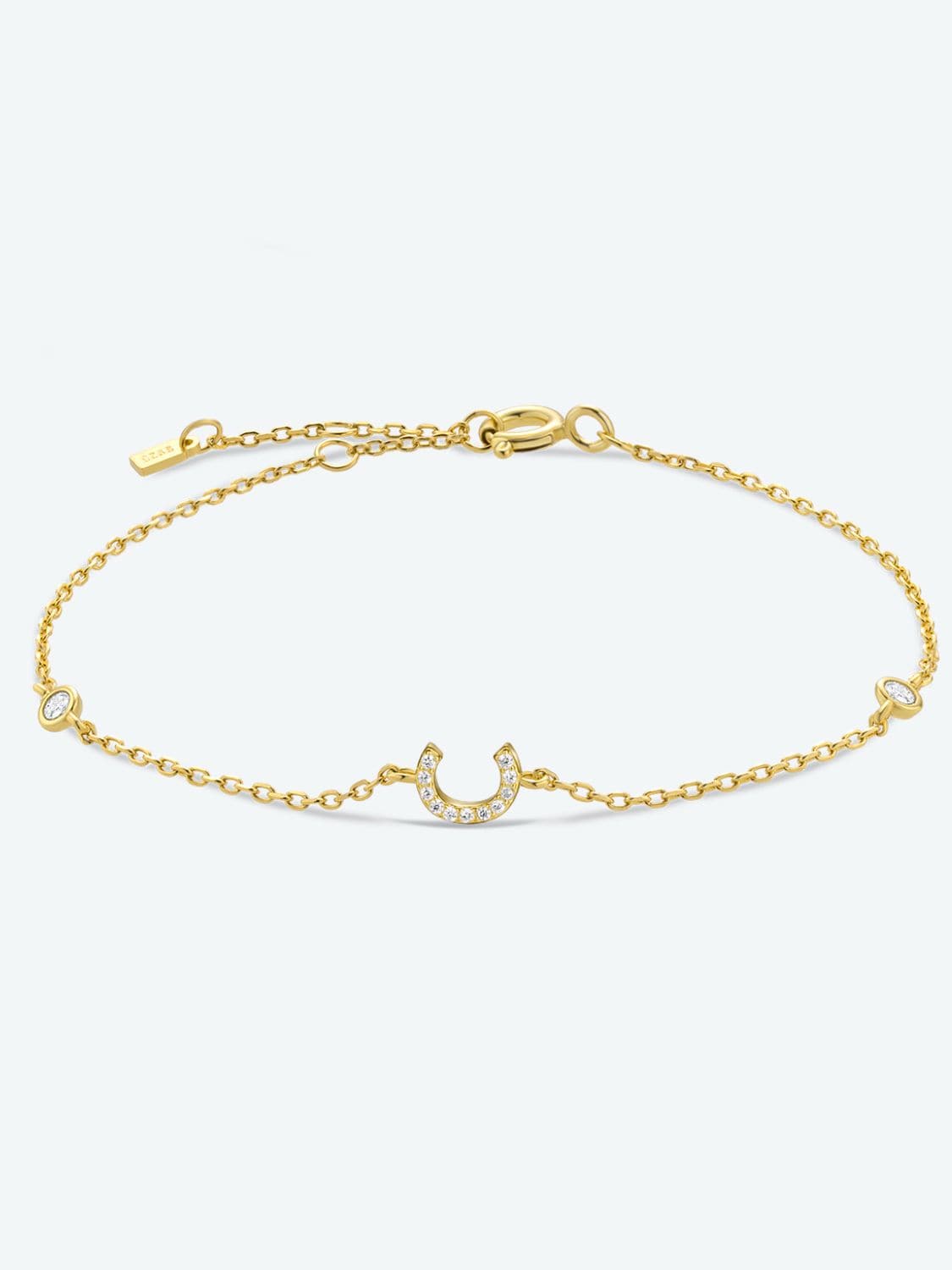 Zircon alfabet bedelarmband in 925 sterling zilver
